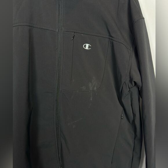 Champion Men’s Black Full Zip Lightweight Jacket Size Large - Picture 2 of 8